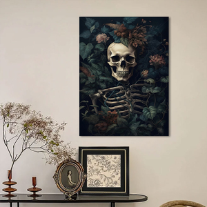 Poster Artistici <span class=keywords><strong>di</strong></span> Halloween Dark Academy Stampe su Tela con Zucca, Mostro, Strega e Fantasma per Decorazione Casa e Sfondo Camera - Product Image 2