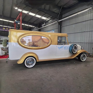 Coche Fúnebre Eléctrico Vintage / Coche Fúnebre Clásico Eléctrico de Alta Calidad / Coche Fúnebre con Combinación de Colores Platino - Product Image 4