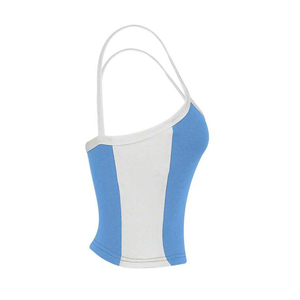 <span class=keywords><strong>Top</strong></span> Corto Personalizzato Aderente per Donne, <span class=keywords><strong>Canotta</strong></span> in Cotone Lavorato a Maglia di Alta Qualità con Spalline Sottili - Product Image 3