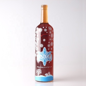 Round Shape 750ml Glass <strong>Vodka</strong> Bottle <strong>1</strong> <strong>Litre</strong> Clear Glass Liquor Bottle - Product Image 4