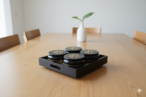 Metal Fruit and <b>Beverage</b> Container <b>Set</b> with <b>Serving</b> Tray Modern Multi Use Pot Jar for Home Kitchen Organization - Product Image 2