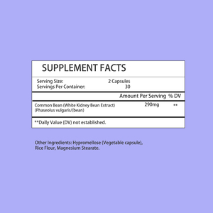 OEM ODM White Kidney Bean Extract Capsules with Common Bean Supports Metabolism Thermogenesis Digestive Health Capsules - Product Image 2