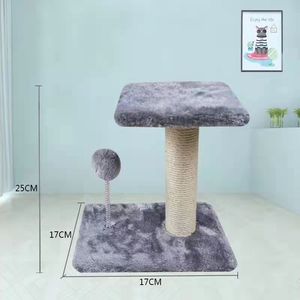 Struttura per arrampicata per gatti a tre strati con plateau per gatti con ciondolo a forma di gatto - Product Image 6