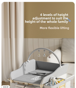 Foldable Portable Baby Care Table for Newborn, Multi-Functional Diaper Changing Bath Massage Touch Station Adjustable Height - Product Image 3