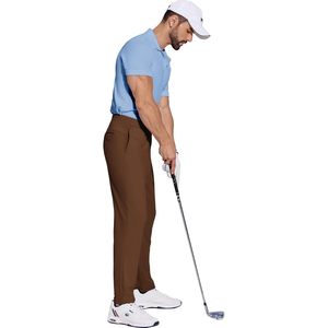 FOXA Pantalon de golf pour homme à taille élastique, coupe décontractée, extensible, avec poches - Product Image 5