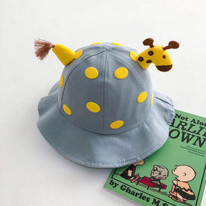 Sombrero de Pescador para Bebé al por Mayor, Lindo Sombrero de Pescador con Puntos, Sombrero de Sol con Diseño de Jirafa de Dibujos Animados para Niños - Product Image 4