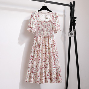 Vestido <span class=keywords><strong>de</strong></span> Verano para Mujer, Económico, <span class=keywords><strong>de</strong></span> Longitud Media, Manga Corta, Casual, Halter, Elegante, con Estampado Floral - Product Image 4