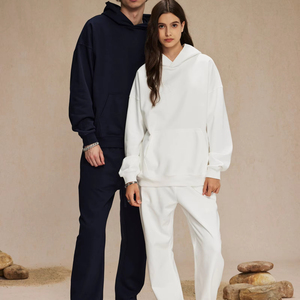 เสื้อฮู้ดดี้แฟชั่นคุณภาพสูงขายส่ง น้ำหนัก 430 กรัม สกรีนโลโก้ตามสั่ง ทรงโอเวอร์ไซส์ สำหรับผู้ชายและผู้หญิง ไซส์ XS แบรนด์ยอดนิยม - Product Image 1