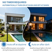 Ampoule LED à détecteur de lumière A60 10W E27/B22 85-265V IP20 du crépuscule à l'aube pour éclairage intérieur