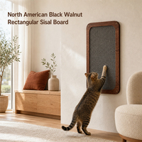 Griffoir mural vertical en sisal pour chat, bordure en placage de noyer, griffoir mural pour chat, accessoire d'arbre à chat peu encombrant pour chats