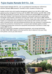 Venta al por mayor Auplex OEM Guantes Para Parrilla Kamado 23 pulgadas Lar Cerámica BBQ Grill Barbacoa al aire libre Carbón Cerámica BBq - Product Image 5