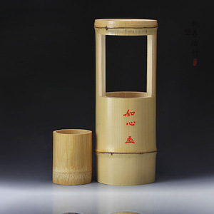 Bamboo Decanter Hand Blown Coffee Brown For Wine Business Gifts LYZJ0006 - Product Image 2