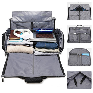 Sac de voyage en PU de grande capacité pour hommes, avec <span class=keywords><strong>fermeture</strong></span> <span class=keywords><strong>éclair</strong></span>, étanche, séparation sèche/humide, motif géométrique, compartiment à chaussures indépendant - Product Image 5
