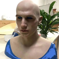Nouveauté Halloween Costume Party silicone Tête Masque Réaliste Visage Humain réaliste masque
