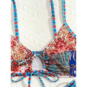 Traje de Baño Bikini Sensual de Alta Gama para Mujer, Estampado y a la Moda, para Playa o Spa - Product Image 5