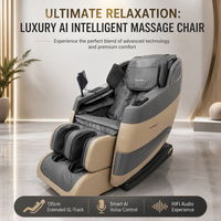 Fauteuil de massage intelligent OEM à commande vocale IA, avec fonction SL Track, zéro gravité, shiatsu, roulement et massage complet du corps, avec service Bluetooth