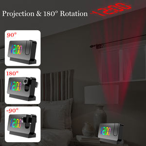 Réveil numérique à projection LED rotatif à 180°, projecteur de plafond électronique USB pour chambre à coucher, chevet et bureau - Vente en gros - Product Image 6