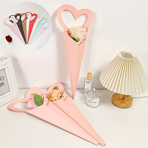 Caja de Flores de Papel Ecológica Personalizada <span class=keywords><strong>JUMI</strong></span> F-008, Moderna y Clásica, Ideal para el Día de San Valentín, la Más Vendida de Fábrica, en Forma Cónica, en Bolsa Individual - Product Image 3