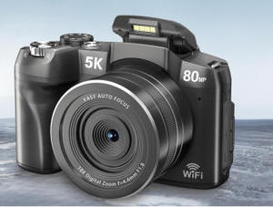 Appareil photo numérique élégant 5K, 80MP HD, écran rabattable 3.0, 31 types de filtres, zoom 18X, mise au point automatique, autoportrait, lumière LED - Product Image 6
