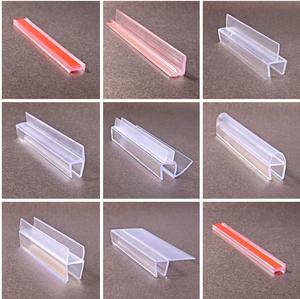 Nouveau matériau P880WS <span class=keywords><strong>joint</strong></span> inférieur en caoutchouc PVC à double duromètre pour porte en verre de <span class=keywords><strong>douche</strong></span> à double pliage et lèvre souple - Product Image 4