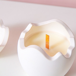 Ornement en plâtre de luxe parfumé à l'aromathérapie, en forme de coquille d'œuf, pot en gypse pour la maison, parfum d'intérieur désodorisant et aromatique - Product Image 3