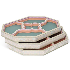 Jinsky Creative Octagonal Jewelry Tray Display Stand for <b>Jade</b> Ring <b>Bracelet</b> Beads Unique Shape Storage Plate - Product Image 3