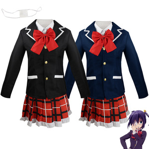 Disfraz de Rikka Takanashi para mujer, conjunto de ropa de Anime, chaqueta negra, falda, talla adulta - Product Image 1