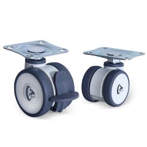 Hoogbeveiligde vlakke wielen met 2 inch diameter, vergrendelingsfunctie, chassiswielen voor verpleegkarren - Product Image 6