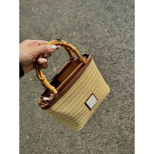 Dệt Phụ Nữ 'Tay Mang Rơm Dệt Xô Túi Chất Lượng Cao Mùa Hè Phong Cách Và Kết Cấu Túi Nhỏ Cho Phụ Nữ - Product Image 3