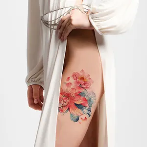 New fashion removable lady 3D flowers waterproof beauty body semi permanent Temporary tattoo sticker