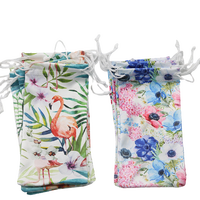 Ensemble de pochettes en tissu pour lunettes de soleil avec cordon de serrage, impression numérique personnalisée avec logo, pochettes pour lunettes optiques