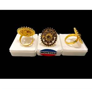 แหวนดีไซน์ลายดอกไม้สวยงามเคลือบด้วยเงินและฝังเพชรแบบอเมริกันพราวเหมาะสำหรับเป็นของขวัญ - Product Image 5