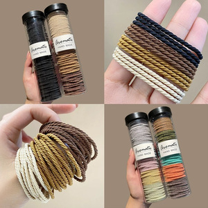 Lot de 10 élastiques à cheveux Aromati, haute élasticité, couleur unie, accessoires pour queue de cheval, pour femmes, usage quotidien - Product Image 1