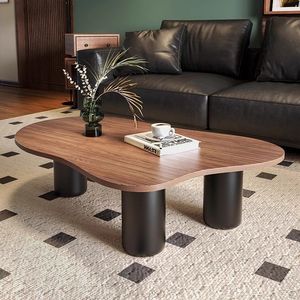 Francese stile antico noce piccolo tavolo da tè luce di lusso semplice tavolino da caffè per la casa o appartamento - Product Image 2