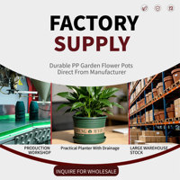 Pots à fleurs en PP de haute qualité avec trou de drainage, design minimaliste, capacité de 4,23 L, pour balcon, jardin, maison et utilisation au sol
