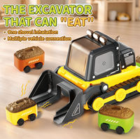 ITTL RC Excavatrice Gourmande Multijoueur Interactive Mini Voitures de Course à Contrôle à Distance Jouets Camions de Construction pour Enfants