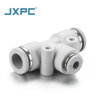 Raccord en T PL06-G01 à connexion rapide en plastique pour système de brumisation d'irrigation pneumatique de jardin