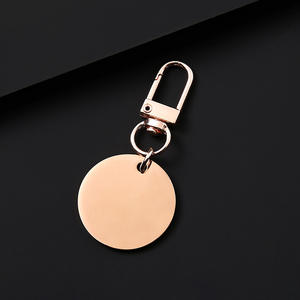 מחזיק מפתחות עגול מנירוסטה עם אבזם שער, טבעת מפתחות ממתכת, הדפסת לייזר צבעונית, חומר חרוט בהתאמה אישית - Product Image 3