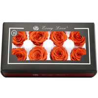 Boîte Cadeau Rose Éternelle Haut de Gamme 4-5cm Grade B pour la Saint-Valentin, Noël, le Nouvel An, Mariages – Cadeau de Mariage ou du Nouvel An