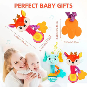 Juguete Sensorial Colgante para Cuna, Sonajero de Peluche para Bebés de 0 a 1 Año, Campana de Mano Calmante para Bebés, Juguete Educativo Temprano - Product Image 3