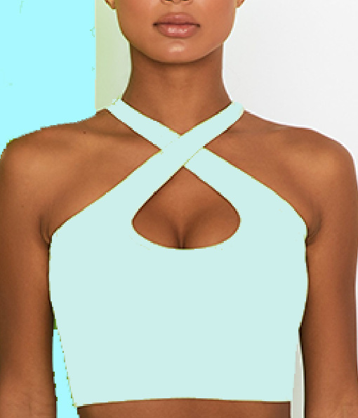 Reggiseno con spalline incrociate blu