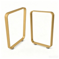 Pieds de table en U en fer métallique, standard fabricant, en acier carré, pour mobilier de cuisine moderne et machines
