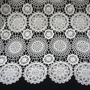 Tissu en dentelle guipure de haute qualité, moins cher, soluble dans l'eau, 100% polyester, couleur personnalisée, tendance, pour robe - Product Image 2