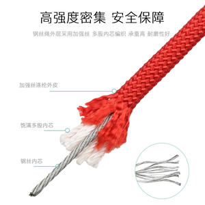 Cuerda de escape de incendios Xinda de 10 m, cuerda de rescate con núcleo de acero de 10 mm de diámetro para extinción de incendios y seguridad en el hogar - Product Image 5