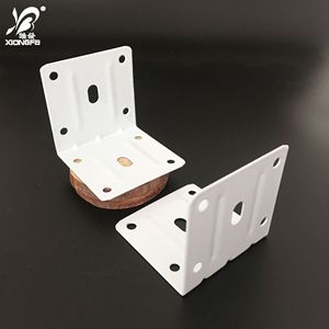Support d'angle blanc 6x6 à 90 degrés pour étagère, accessoire de quincaillerie pour meuble - Product Image 1