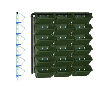 Système hydroponique vertical extérieur Jardinière murale suspendue Pots de plantes murales Pot d'arrosage automatique en plastique