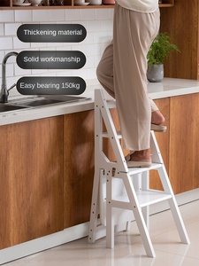 <span class=keywords><strong>Chaise</strong></span> d'échelle pliante multifonctionnelle moderne réglable pour la maison Échelle d'escalade mobile d'intérieur Tabouret à double usage Livraison gratuite - Product Image 4