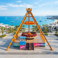 Manège à bascule extérieur palpitant pour parc d'attractions, grand pendule à sensations fortes, durable, en fibre de verre, métal et acier