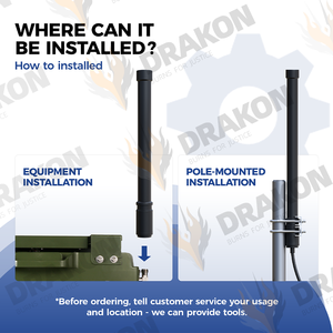 14dBi 50W 100W 200W低VSWR信号ドローンジャマーグラスファイバーアンテナ5150-5350MHz黒N-Jオスコネクタ垂直偏光 - Product Image 3