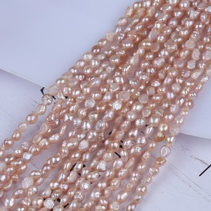 ไข่มุกน้ำจืดแท้ทรงบาร็อค ขนาด 4-5 มม. รูด้านข้าง สีขาว แสงสองด้าน สำหรับทำสร้อยคอ สร้อยข้อมือ ขายส่ง - Product Image 4